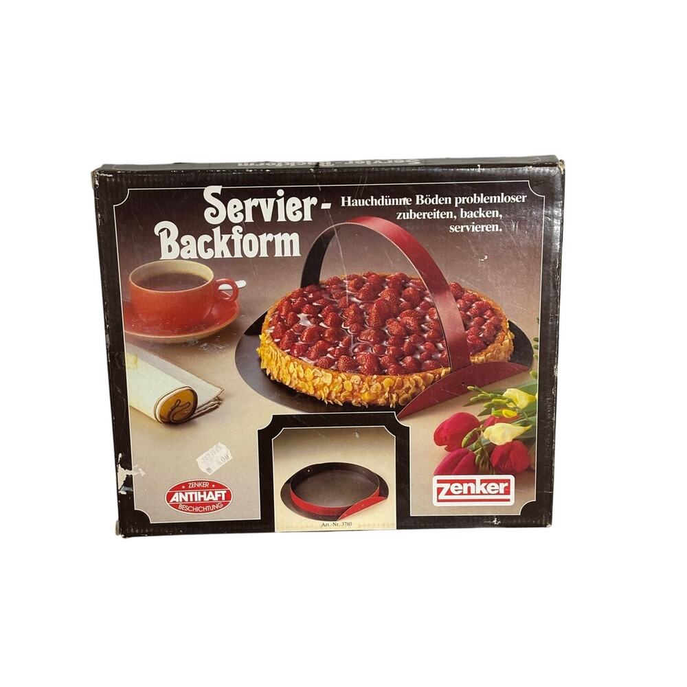 Vintage Zenker Servier-Backform 3780 Tart Pan Germany Nonstick Bakeware